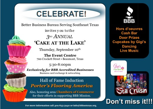 Cake at the Lake Beamont Tx 2015