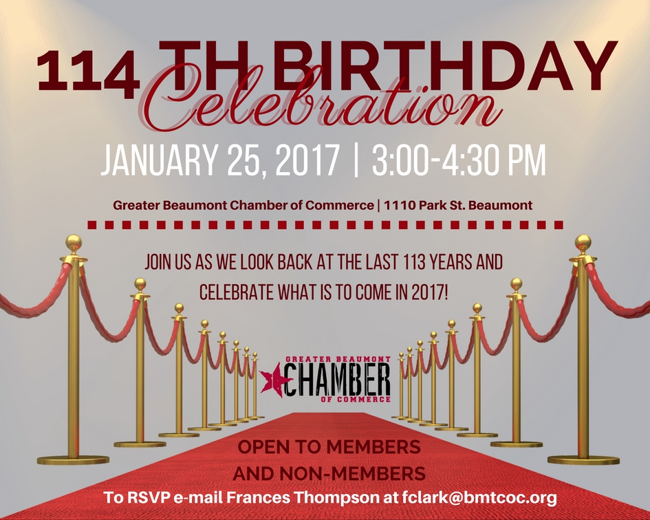 Beaumont Chamber Birthday, Beaumont Chamber Birthday Party, Chamber Birthday Celebration Beaumont TX